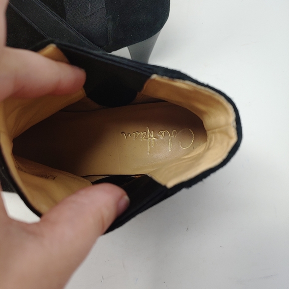 Cole Haan Black Almond Toe Kitten Ankle Bootie Shoes Size 7.5 - Picture 5 of 6
